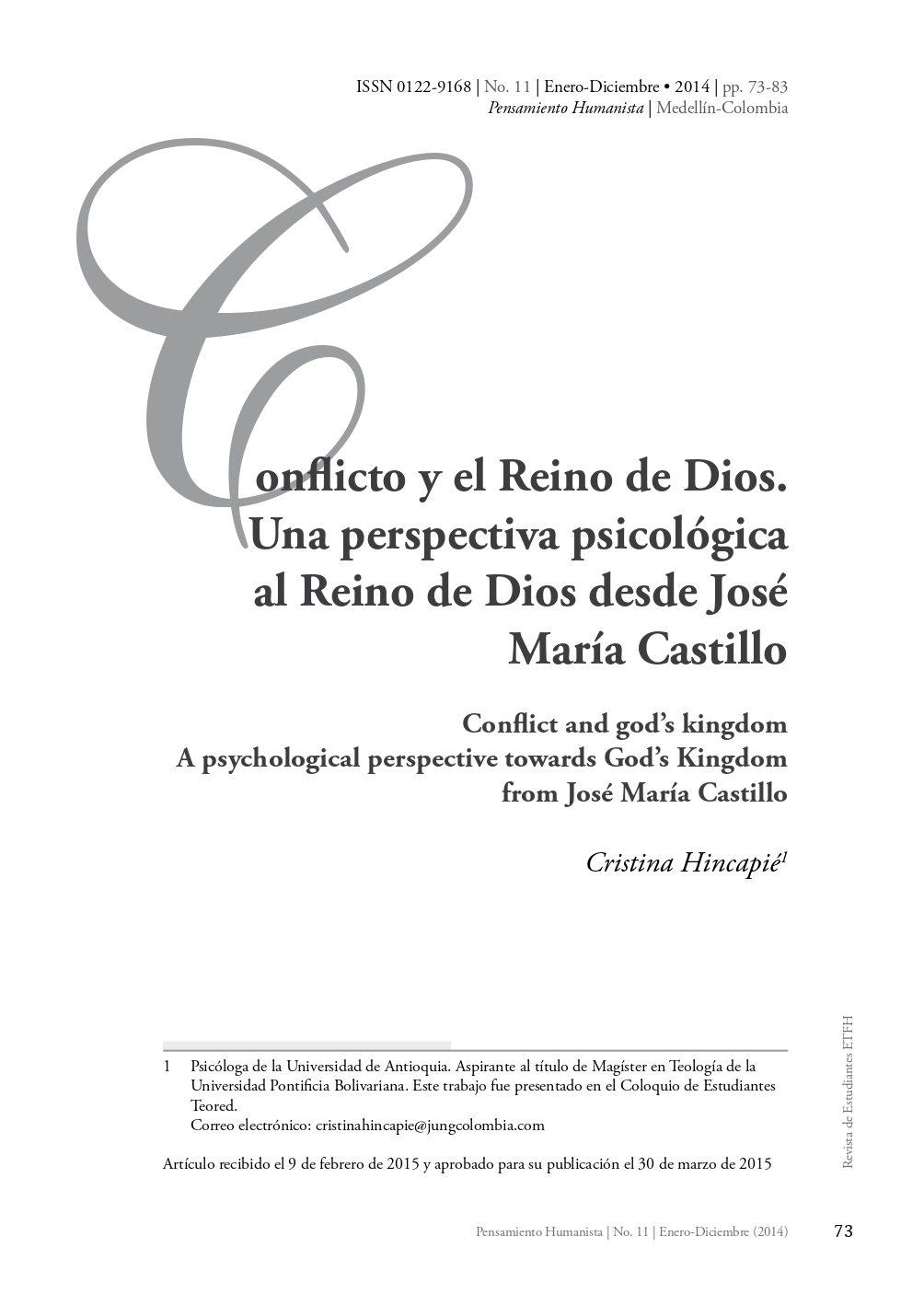 Conflicto y Reino de Dios